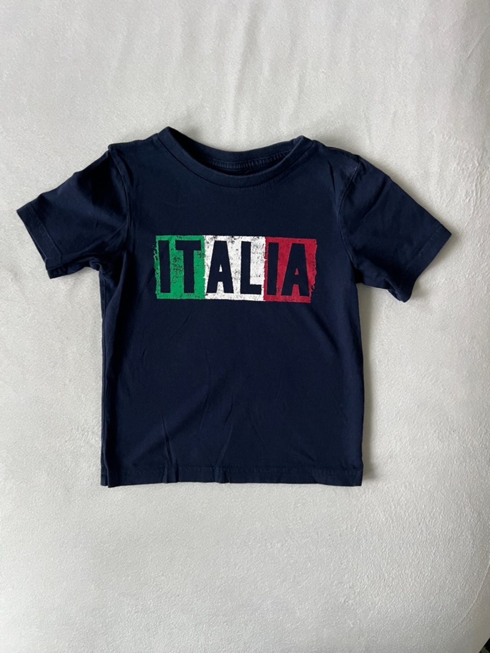 The Children's Place Navy Italia Flag Graphic Short-Sleeve Tee